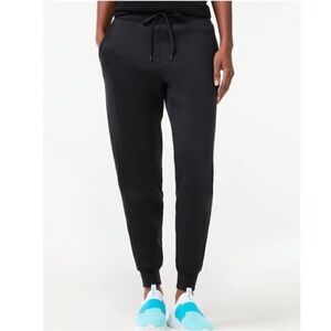 Love & Sports Black Textured Sweatpantx